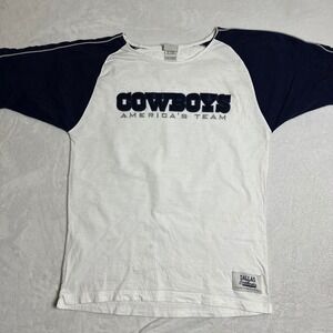 Vintage Dallas Cowboys Raglan Shirt Men's L America's Team 90s Y2K Blockette